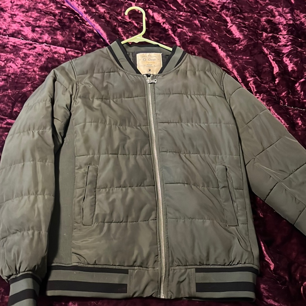 Green and black jacket